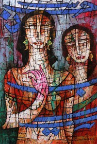 A. S. Rind, 24 x 36 Inch, Acrylic on Canvas, Figurative Painting, AC-ASR-167